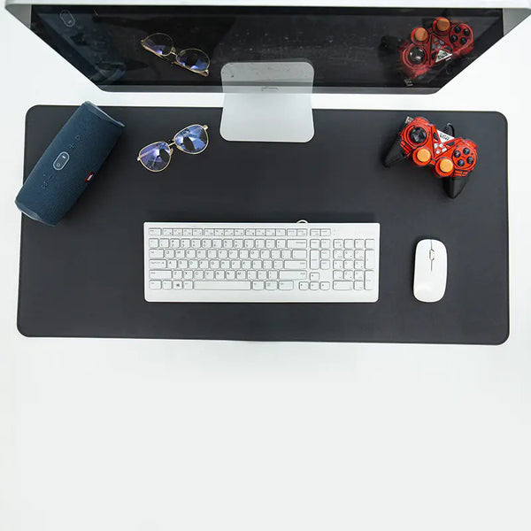 Two-Tone Vegan Leather Desk Mat