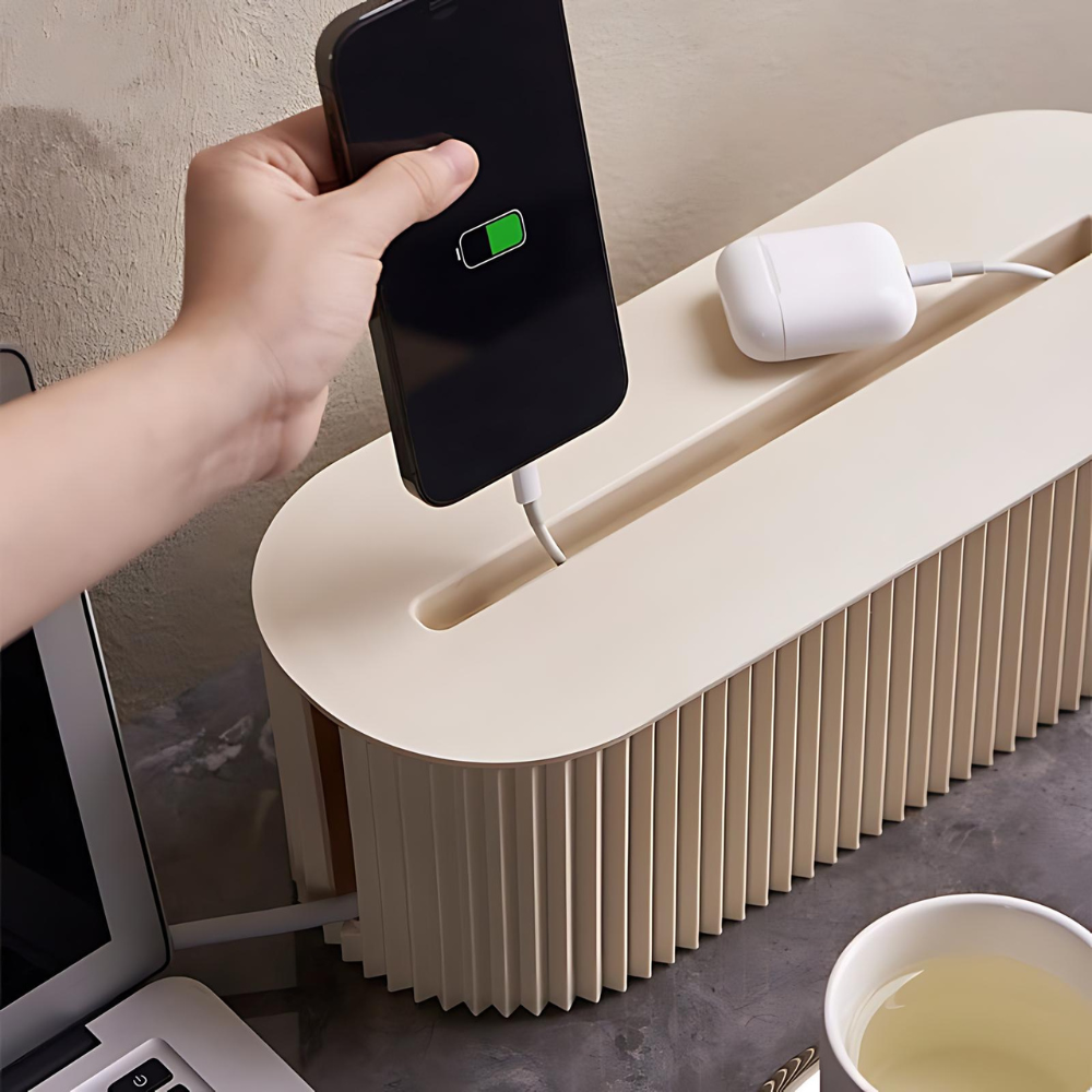 Nordic Plug Board Storage Box Cable Wire Organizer Case