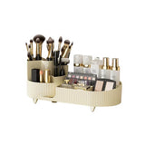 360 Rotating Makeup Organizer for Vanity with Brush Holder