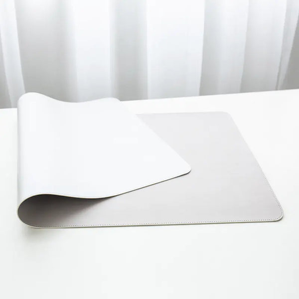 Two-Tone Vegan Leather Desk Mat