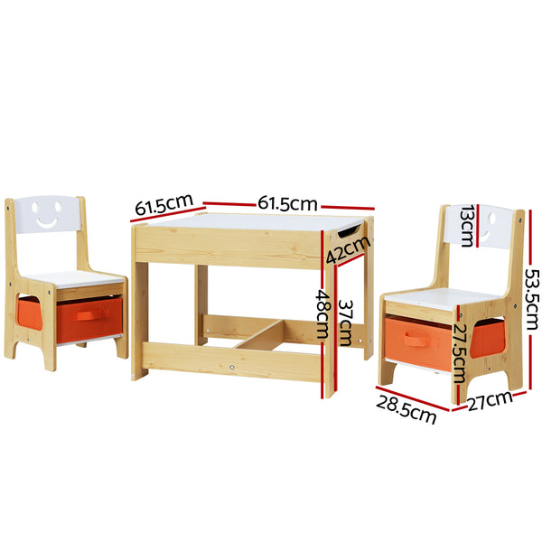 3 pc Kids Table and Chairs Set