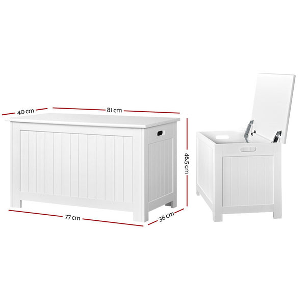 Kids Toy Box Chest  - White