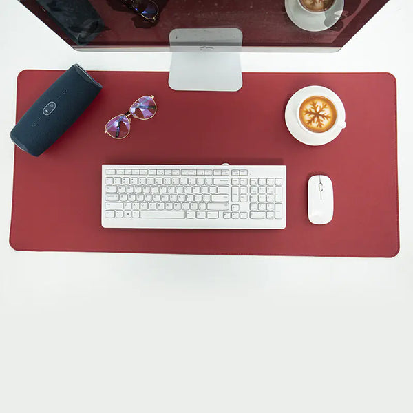 Two-Tone Vegan Leather Desk Mat