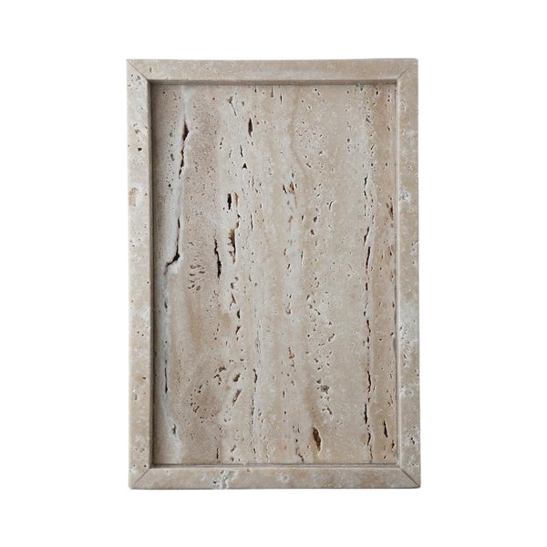 Travertine Decorative Plate & Storage Tray