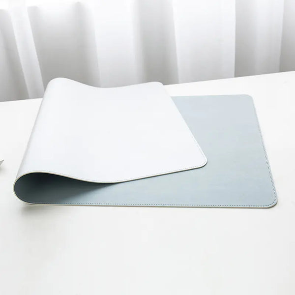 Two-Tone Vegan Leather Desk Mat