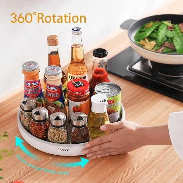 Black Ecoco Kitchen Rotating Condiment Tray