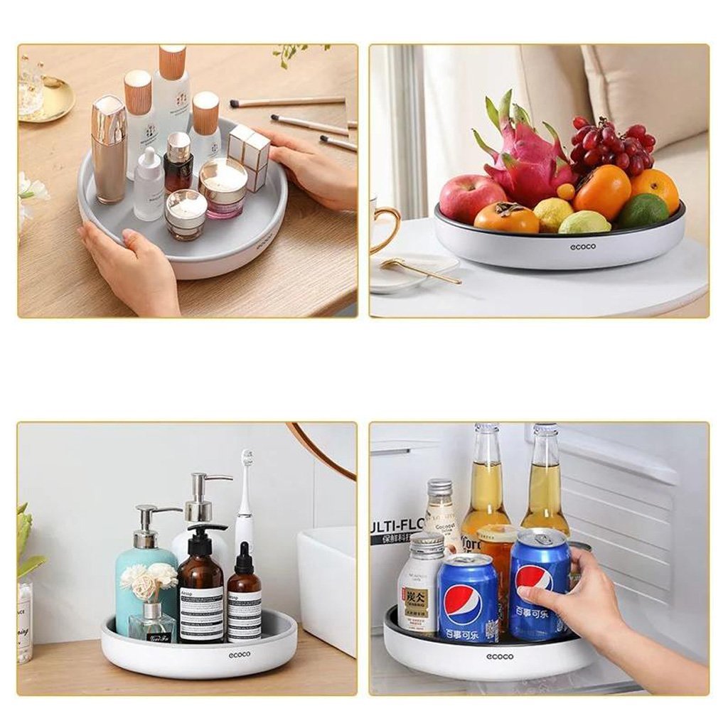 Grey Ecoco Kitchen Rotating Condiment Tray