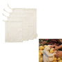 4pk Natural Muslin Storage Bag set