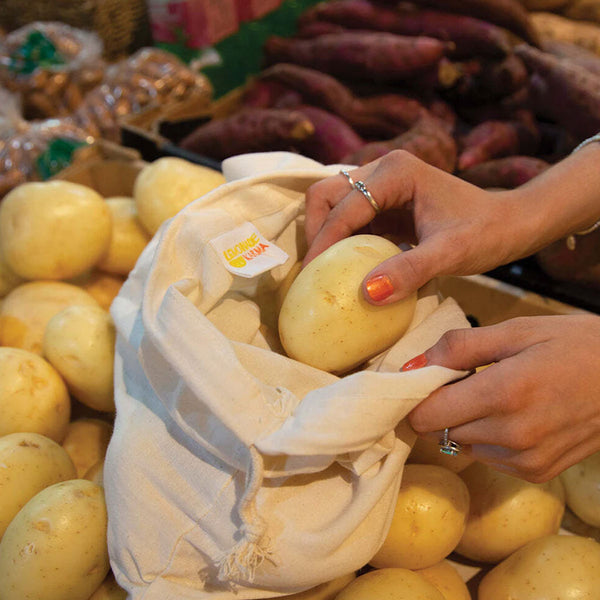 4pk Natural Muslin Storage Bag set