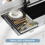 Small Stainless Steel Roll-Up Dish Drying Rack - Small: 47x24cm