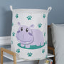 Hippo Canvas Laundry Storage Basket