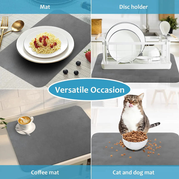 40x60cm Silver Quick-Dry Kitchen Mat