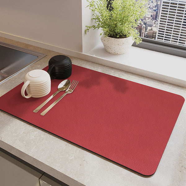 40x60cm Red Quick-Dry Kitchen Mat
