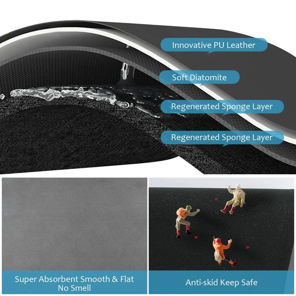 40x60cm Red Quick-Dry Kitchen Mat