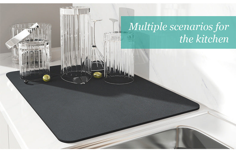 50x60cm Blue Absorbent Kitchen Drying Mat