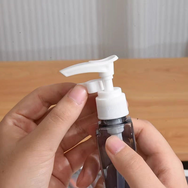 Pink 2-Piece 4-in-1 Leakproof Travel Dispenser Set (Square)