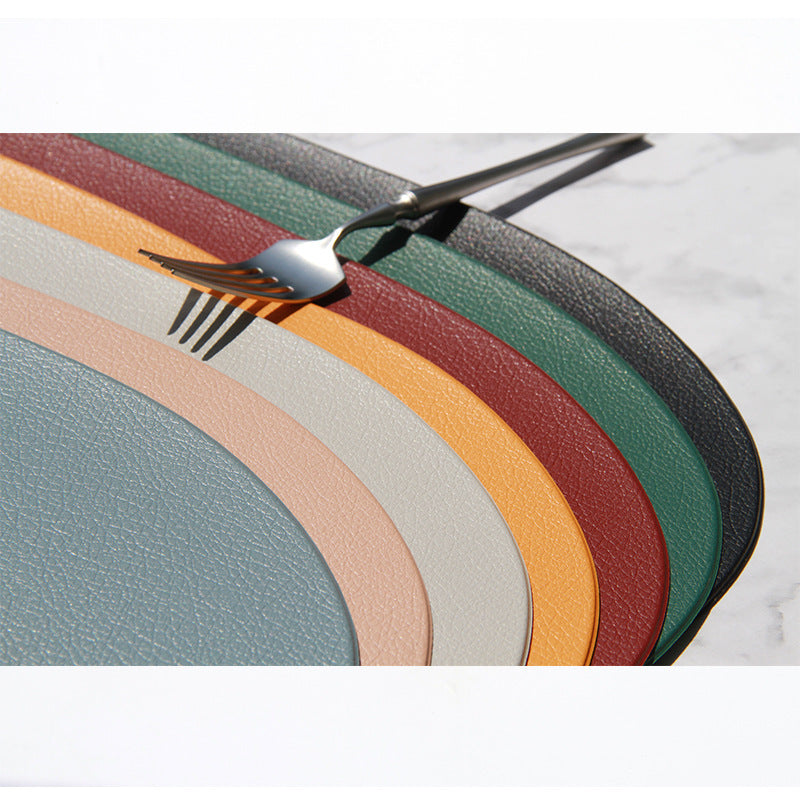 Set of 4 Pink Vegan Leather Placemats
