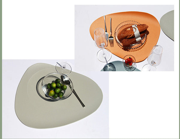 Set of 4 Pink Vegan Leather Placemats