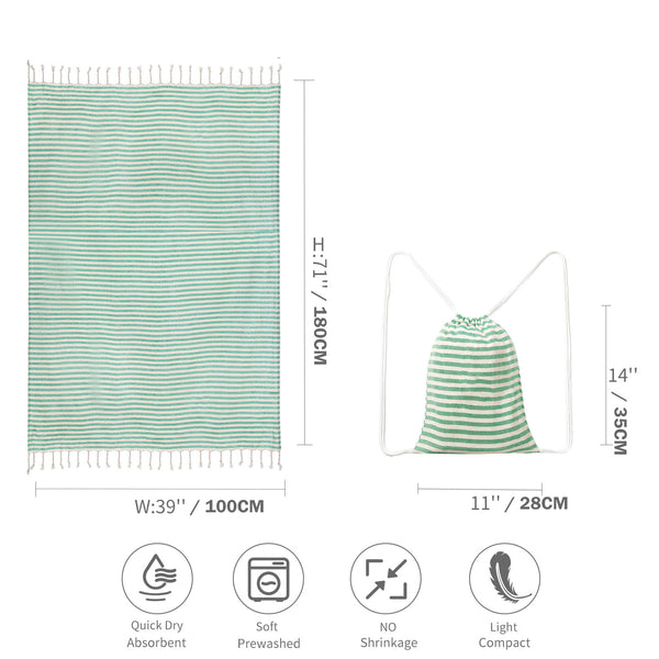 Green Chic Lightweight Drawstring Bucket Bag