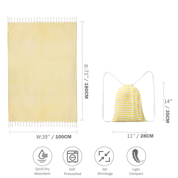 Yellow Chic Lightweight Drawstring Bucket Bag