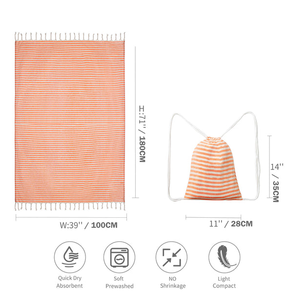 Orange Chic Lightweight Drawstring Bucket Bag