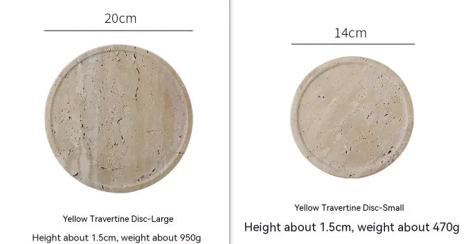 Travertine Decorative Plate & Storage Tray
