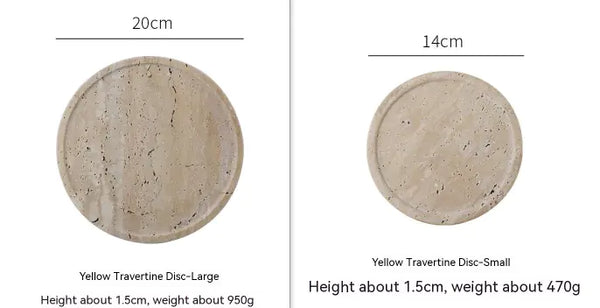 Travertine Decorative Plate & Storage Tray