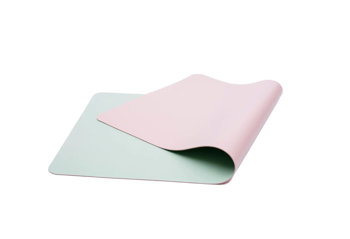 Two-Tone Vegan Leather Desk Mat