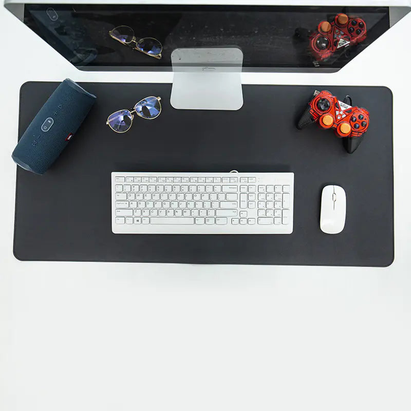 Two-Tone Vegan Leather Desk Mat