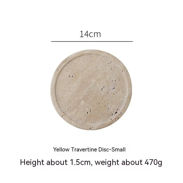Travertine Decorative Plate & Storage Tray