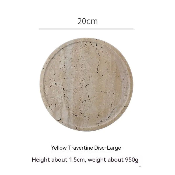Travertine Decorative Plate & Storage Tray