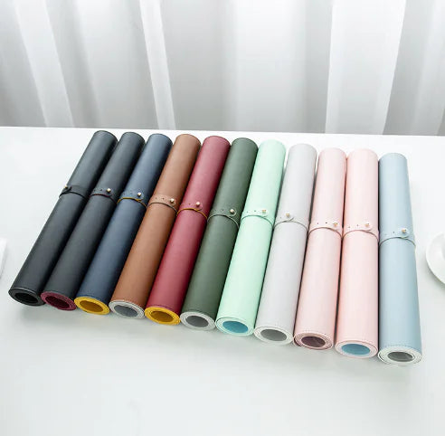 Two-Tone Vegan Leather Desk Mat