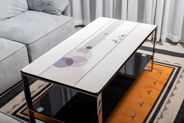 Two-Tone Vegan Leather Desk Mat