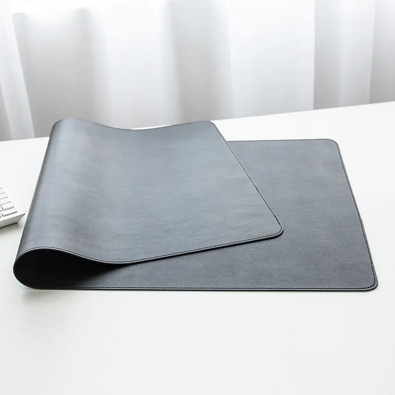 Two-Tone Vegan Leather Desk Mat