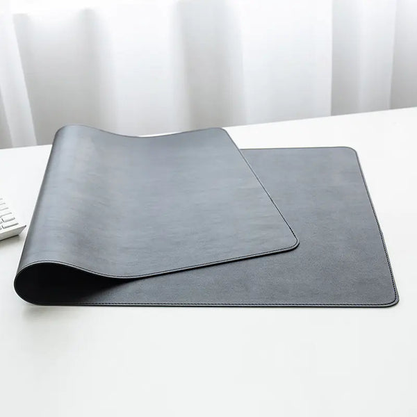 Two-Tone Vegan Leather Desk Mat